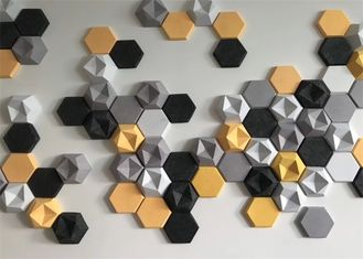 Painéis acústicos hexagonais de amortecimento de som 3d Music Studio 600mm * 600mm