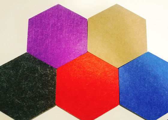 4x8 3d sustentável sentiu o hexágono acústico dos painéis de parede dado forma