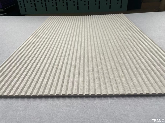 Painéis de parede acústicos 3D pré-acabados com isolamento acústico Material reciclado