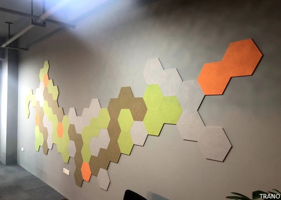 Absorção sonora Hexágonos de isolamento sonoro multicoloridos reciclados